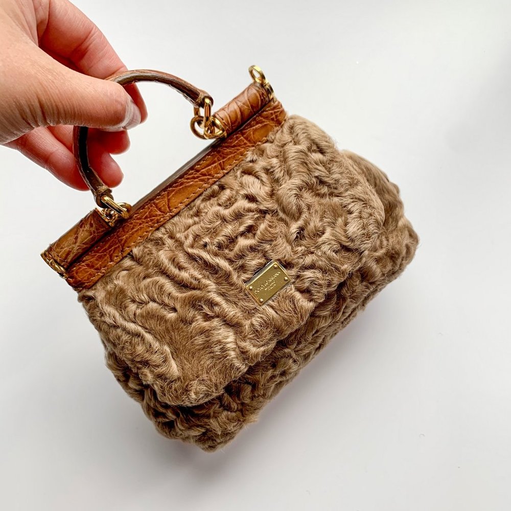 Dolce & Gabbana Astrakhan Fur mini Miss Sicily